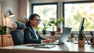 Entspannte Augen bei Bildschirmarbeit
