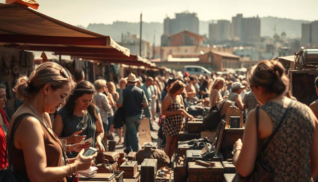 Feilschen auf dem Flohmarkt