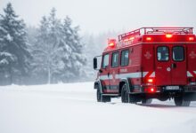 Feuerwehren im Einsatz bei Schnee und Eis