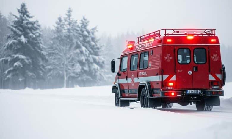 Feuerwehren im Einsatz bei Schnee und Eis