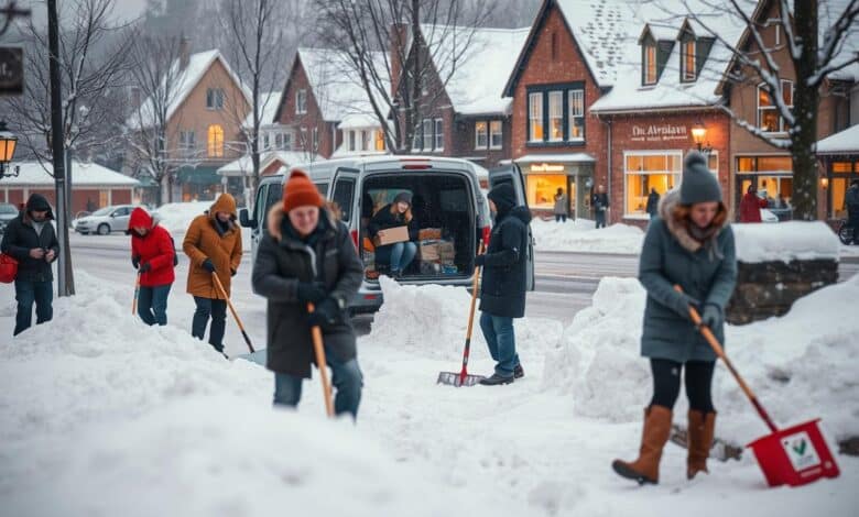 Freiwilligenarbeit in Gemeinden während der Wintermonate