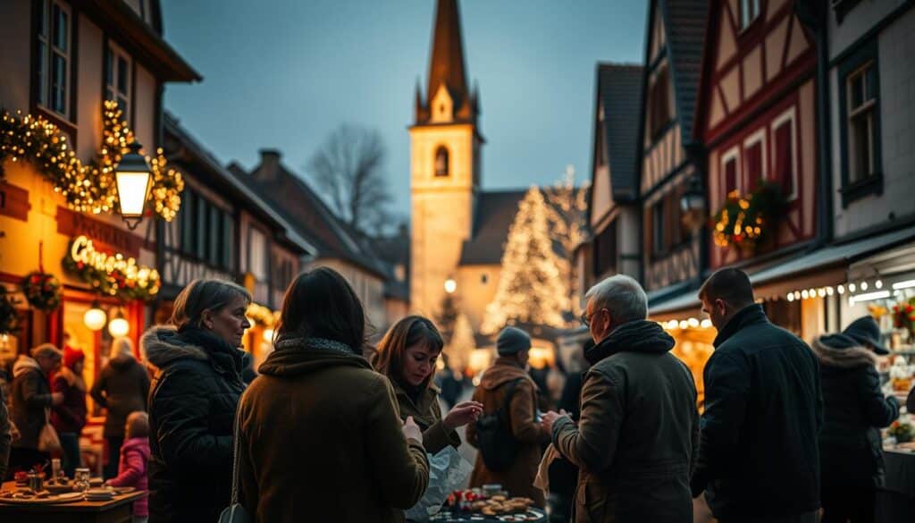 Gemeinschaftsprojekte im Dorfkern während der Adventszeit