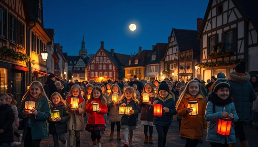 Kinder und Laternenumzüge
