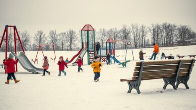 Maßnahmen für winterfeste Spielplätze in Gemeinden