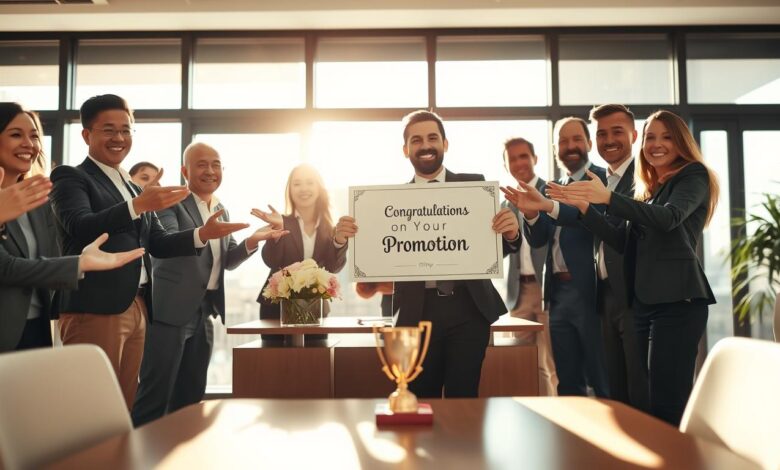 Passende Glückwünsche zur Beförderung formulieren