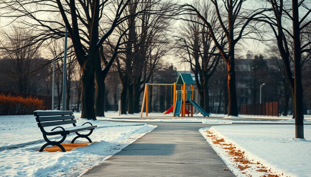 Pflege winterfester Spielplätze