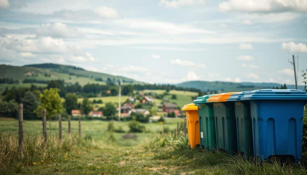 Recycling-Quoten in ländlichen Regionen