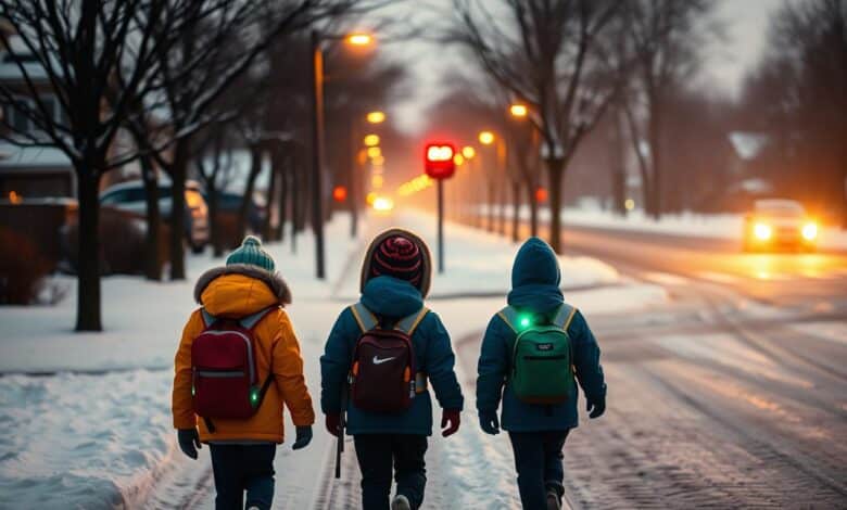Sicherheit auf Schulwegen bei Schnee und Dunkelheit
