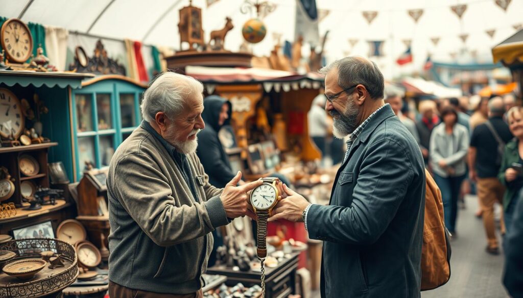 Verhandeln Flohmarkt
