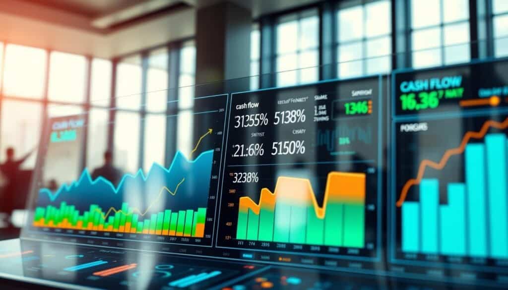Visualisierung der Kennzahlen für Cashflow-Überwachung Visualisierung der Kennzahlen für Cashflow-Überwachung