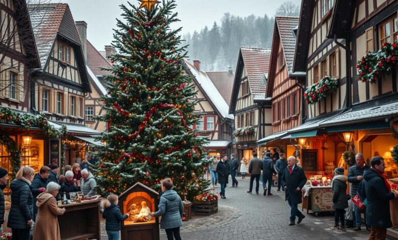Weihnachtsfeiern in Dorfgemeinschaften vom Krippenspiel bis zum Markt