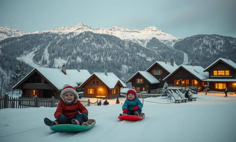 Wintersportmöglichkeiten in kleinen Gemeinden und Dörfern